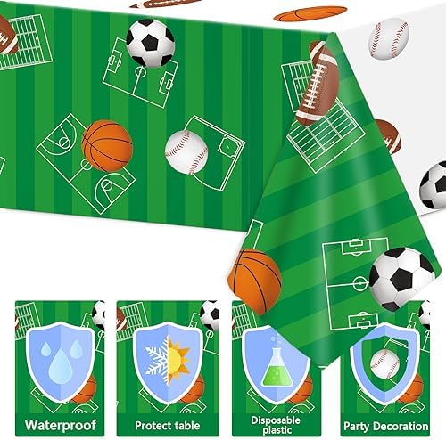 ZOIIWA Sports Themed Party Tableware Set