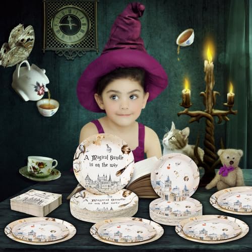 180PCS Magical Wizard Party Tableware Set