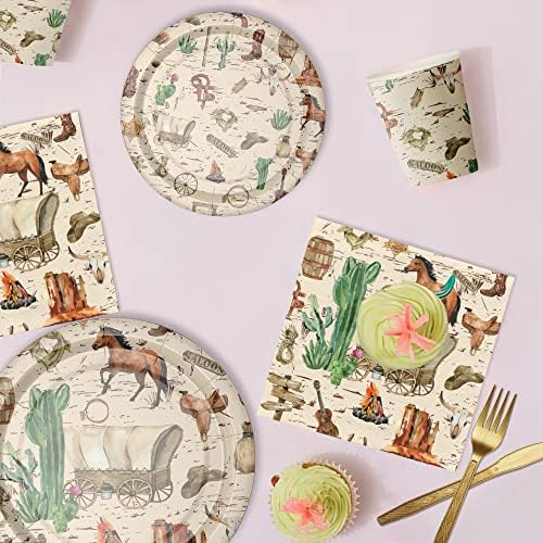 Western Cowboy Party Decorations Tableware Set - 24PCS