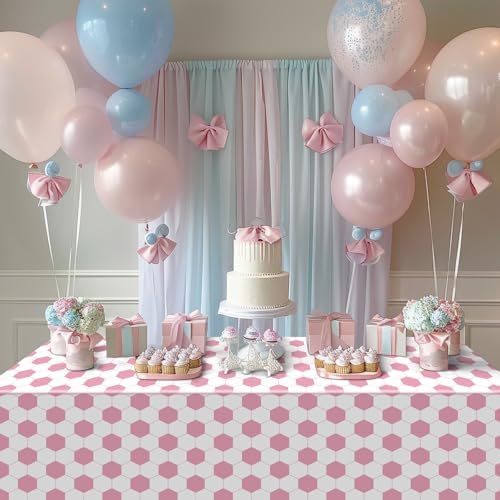 Oudain 4 Pcs Pink Soccer Party Tablecloths