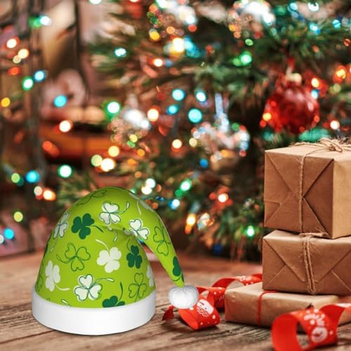 St Patricks Day Santa Hat for Kids Christmas Party Headwear 1