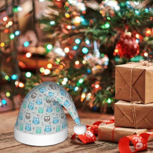 Owl Santa Hat for Kids Baby Christmas Headwear