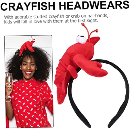 Angoily Crayfish Headwear Set 2 Pieces Party Hairbands for Festive Events