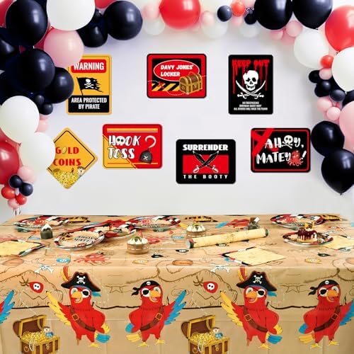 WERNNSAI Pirate Party Tablecloth 54 x 108