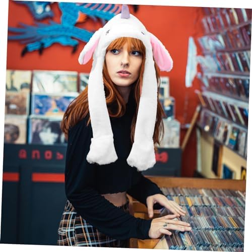 Plush Hat with Moving Ears for Kids and Adults