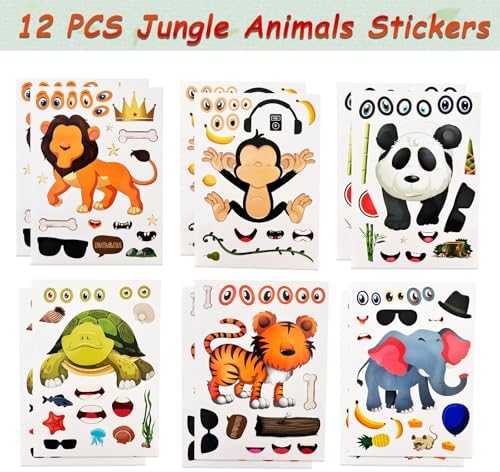 84 Pcs Jungle Animal Theme Party Favors Set