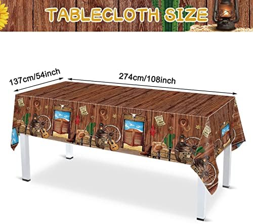172 Pcs Western Party Supplies Serves 24