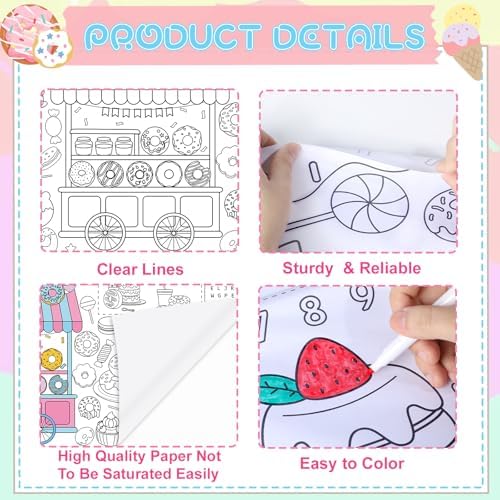 Giant Donut Coloring Poster for Kids