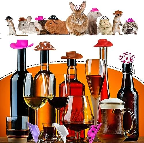 36PCS Plastic Mini Western Cowboy Cowgirl Hats for Party Accessories and Doll Dress Up