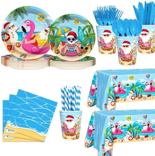 194pcs Summer Christmas Party Decorations Set