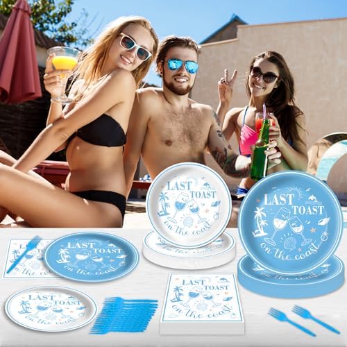 Coastal Bachelorette Party Tableware Set 100Pcs for 25 Guests