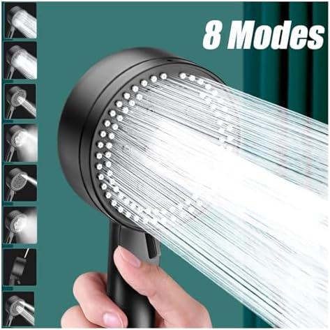 NATTCO 8 Modes Adjustable High Pressure Saving Showerhead