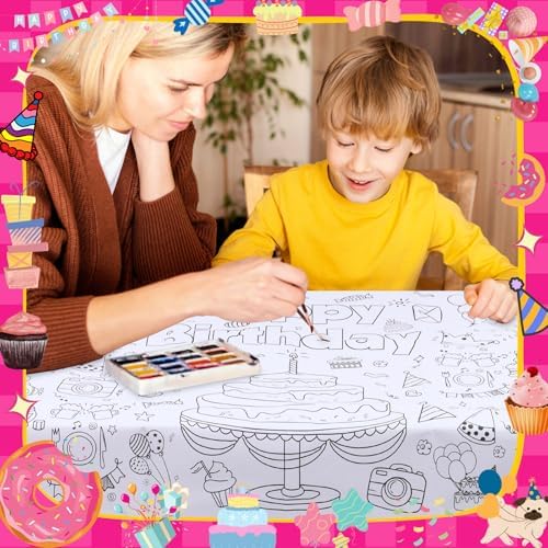 Disposable Kids Coloring Tablecovers for Birthday Parties