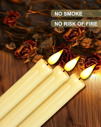 Homemory Flameless Taper Candles Set of 2