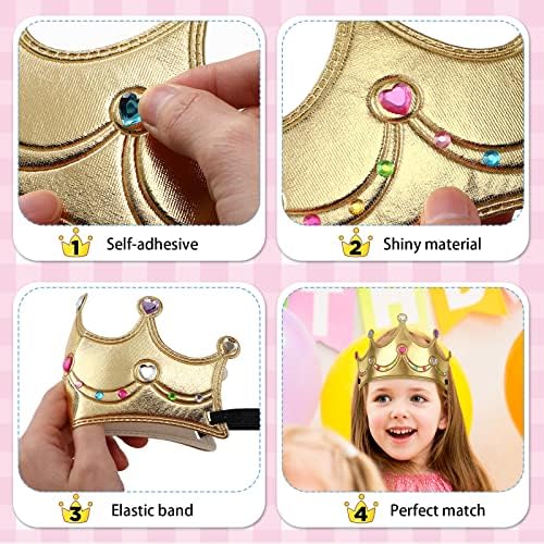 Jexine 100 Pieces Foam Crowns Set for Kids