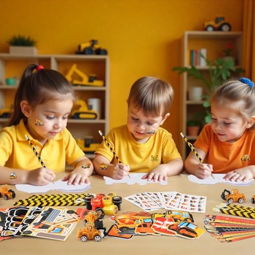 BenLouis 192Pcs Construction Party Favors Set for Kids