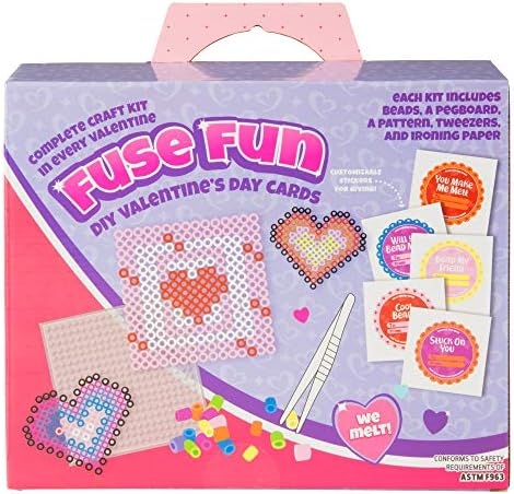 Heart Themed Fuse Bead Kits 24ct - Kids Party Favor Crafts