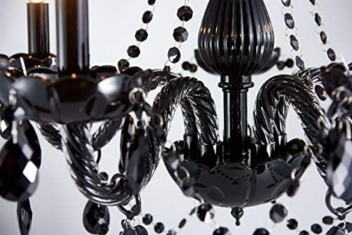 Saint Mossi Modern K9 Crystal Chandelier Black 5 Lights