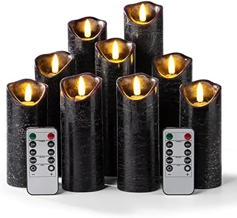 Hausware 9 Piece Flameless Candles with Remote Control Timer