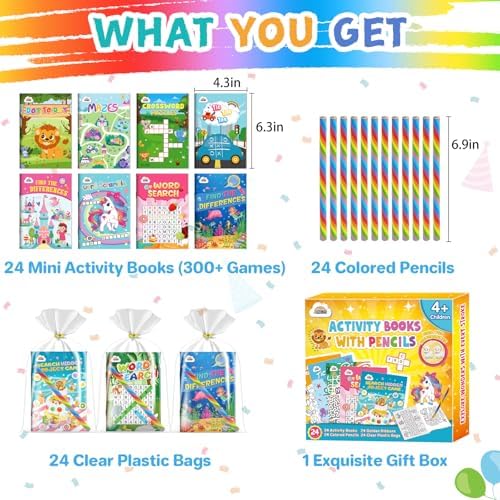 ZMLM 24 Activity Books Party Favors for Kids
