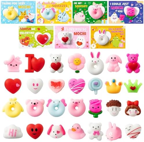 Haooryx 28-Piece Mochi Squishy Toys Gift Pack