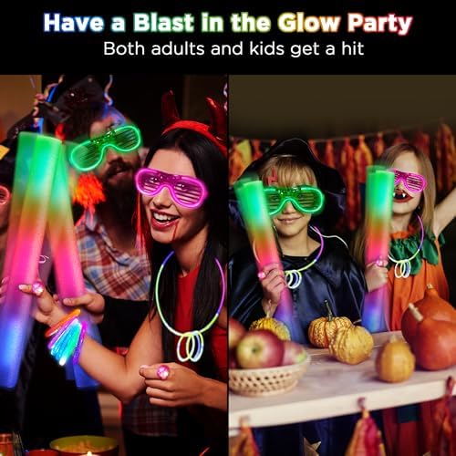 Bietrun 138PCS Glow in the Dark Party Supplies Set