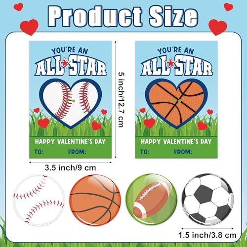 Valentines Day Sports Gift Set - 36 Pieces