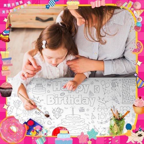 Disposable Kids Coloring Tablecovers for Birthday Parties