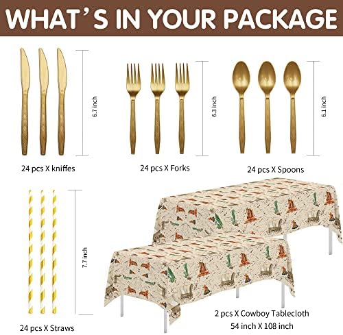 Western Cowboy Party Decorations Tableware Set - 24PCS