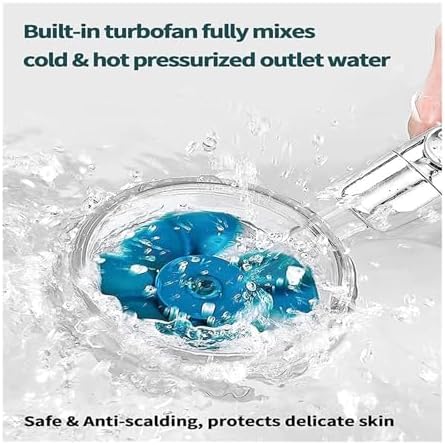 NATTCO High-Pressure Handheld Showerhead with 5 Filters