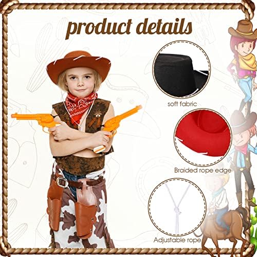 20 Pcs Kids Cowboy Hats for Western Costume Party Halloween Birthday