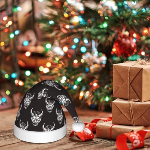 Vintage Devil Mask Santa Hat for Kids