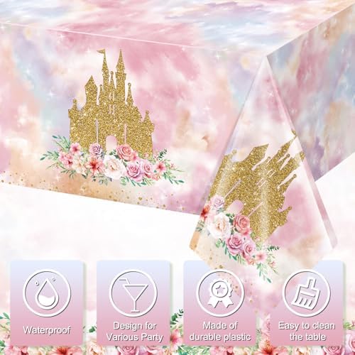 1 Pack Princess Tablecloths Birthday Decorations