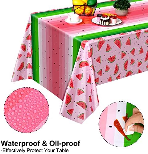 Durony 2 Pack Pink Watermelon Tablecloths 54x108 Inches