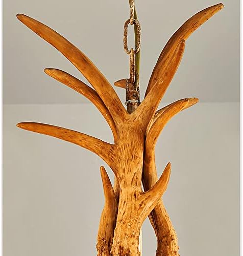 Retro Antler Chandelier 4 Lights Deer Horn Ceiling Light Fixture