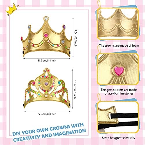 Jexine 100 Pieces Foam Crowns Set for Kids