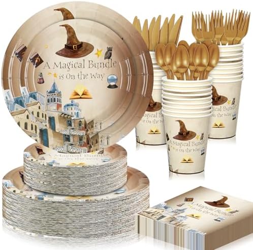 Magic Wizard Party Tableware Set 350 Pcs for 50 Guests