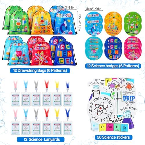 Zhanmai 140 Pcs Science Party Favor Set