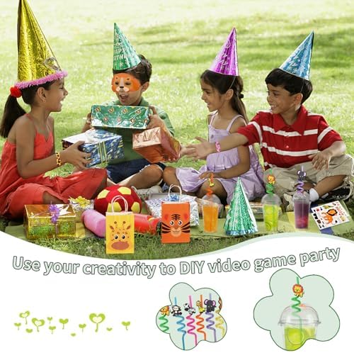 84 Pcs Jungle Animal Theme Party Favors Set