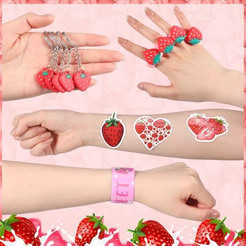 Blosssound 170 Pcs Strawberry Party Favors Set