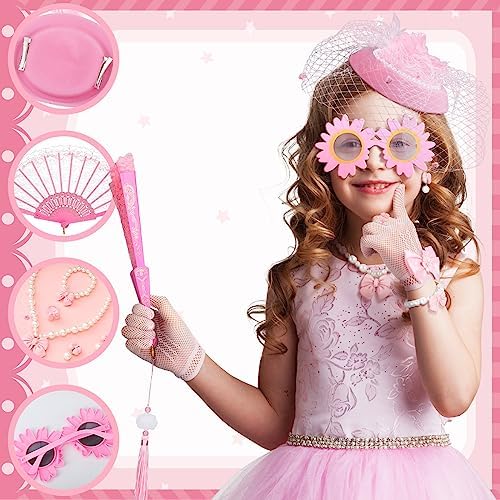 Jenaai 8 Pcs Girls Tea Party Costume Set
