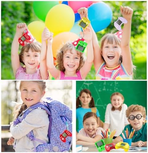 DOEA 24 Pack Video Game Keychain Party Favors for Kids