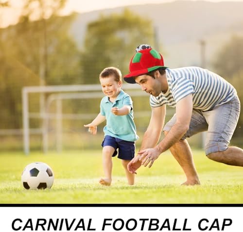 LUOZZY Soccer Party Hats Plush Football Match Prop Hat For Festivals Events