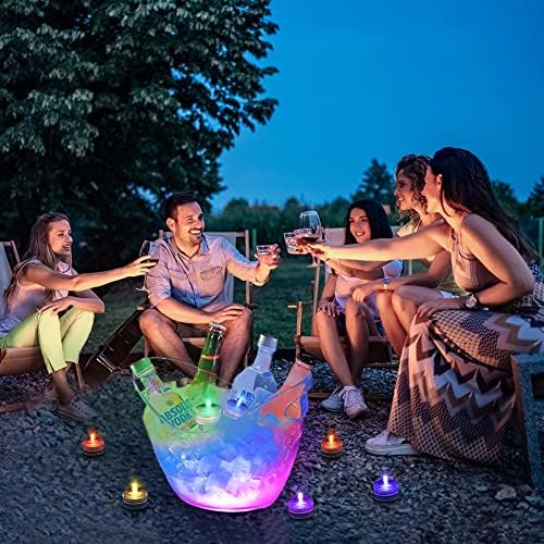 Blue Submersible LED Lights 12 Pack for Vases Pools and Decorations