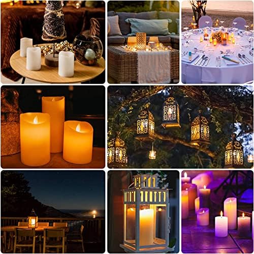 12 Pack Flameless Candles with 2 Remotes - Waterproof LED Candles for Weddings and Parties