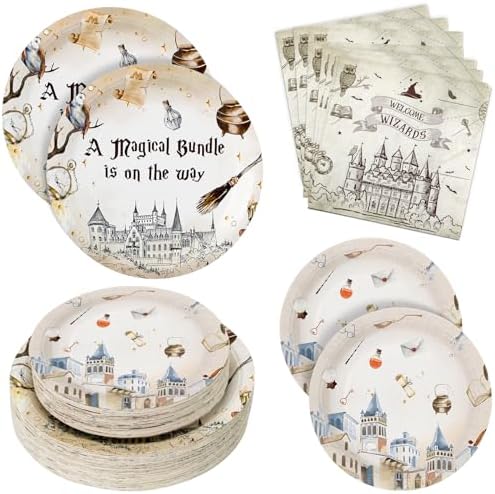 180PCS Magical Wizard Party Tableware Set