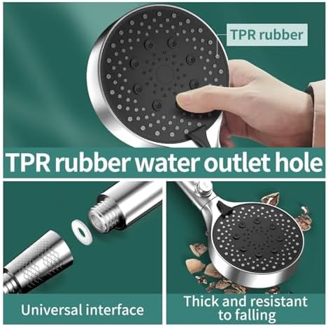NATTCO Universal Handheld Shower Head with 6 Models