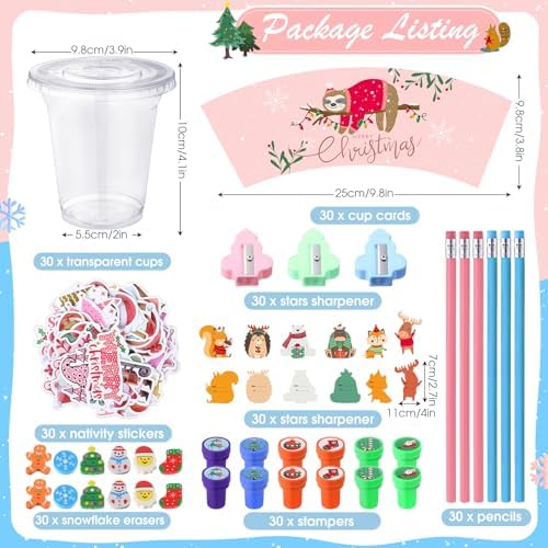 Pickmesh 30 Set Christmas Stationery Party Favors