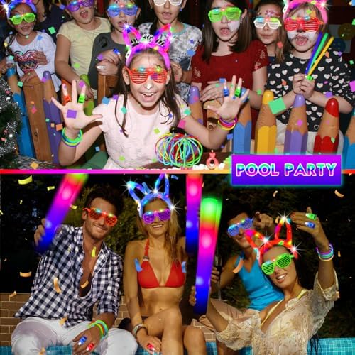 HHJ 284 Piece Glow in The Dark Party Supplies