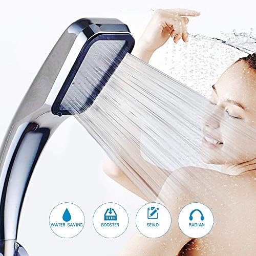 Kteubro 1pc High Pressure Chrome Shower Head Set